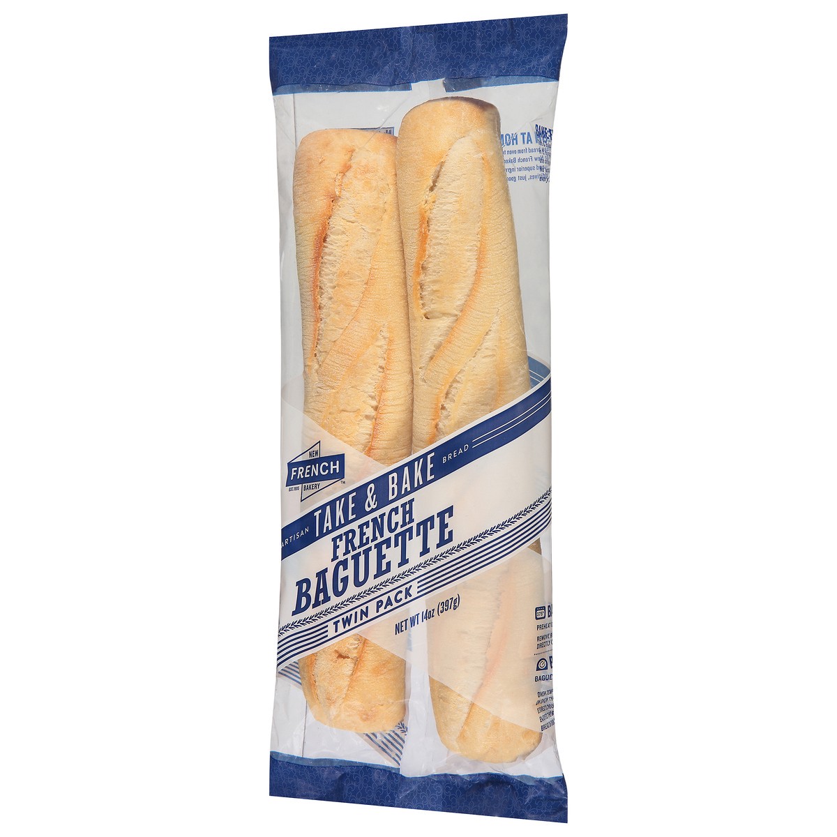 slide 3 of 9, New French Bakery New French Twin Pack Baguete Take And Bake, 14 oz