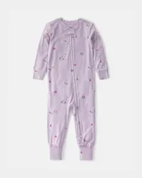 Baby Girl Fairytale PurelySoft 2-Way Zip Pajama - Purple, 12M