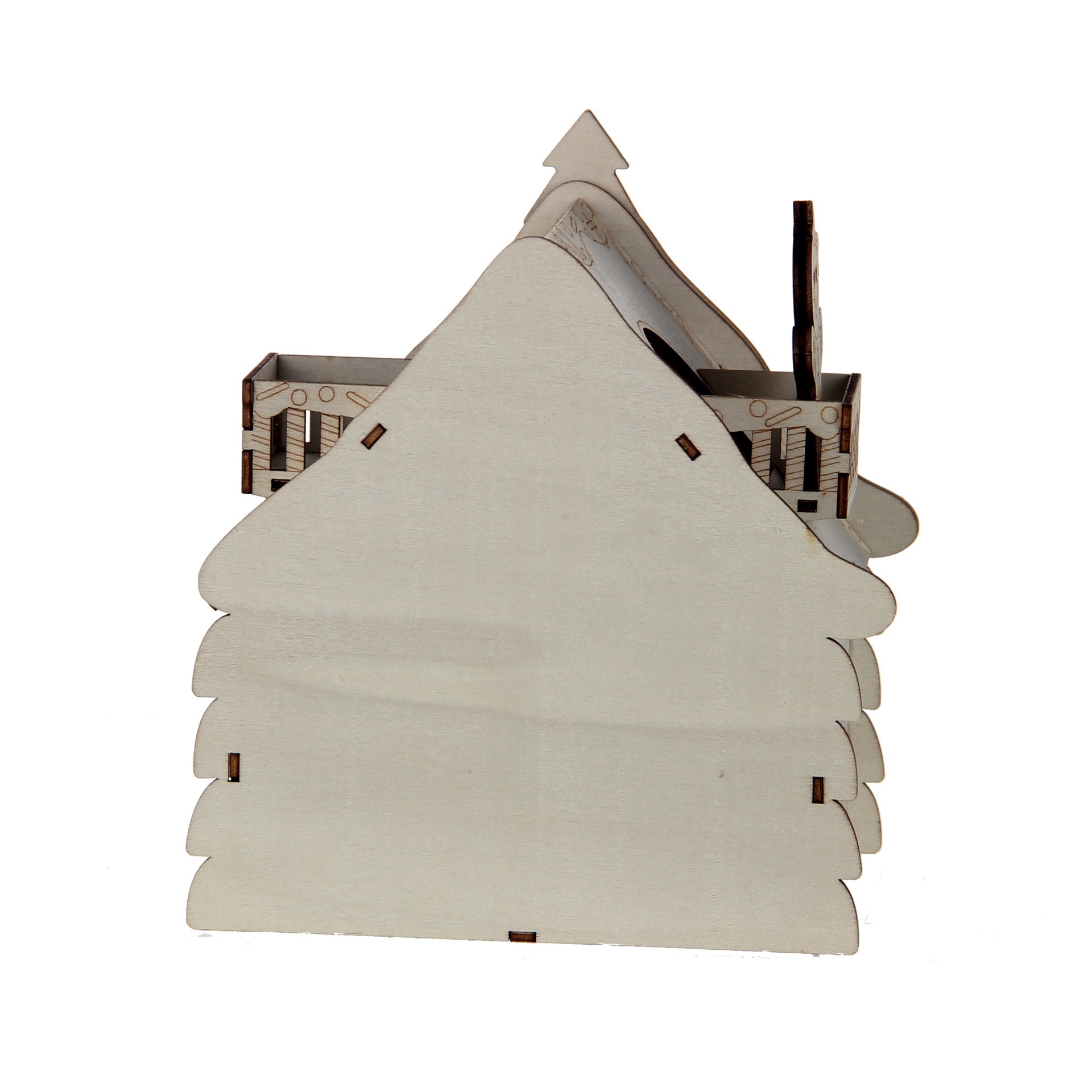 slide 2 of 5, 7" Unfinished Gingerbread House Diy Led Wood Decor By Make Market, 22 in x 7 in x 5 in