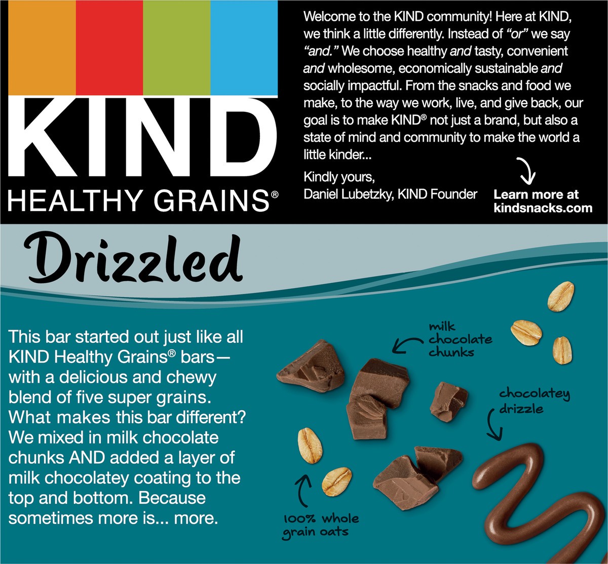 slide 5 of 9, KIND Healthy Grains® granola bars, milk chocolate chunk, 1 ct