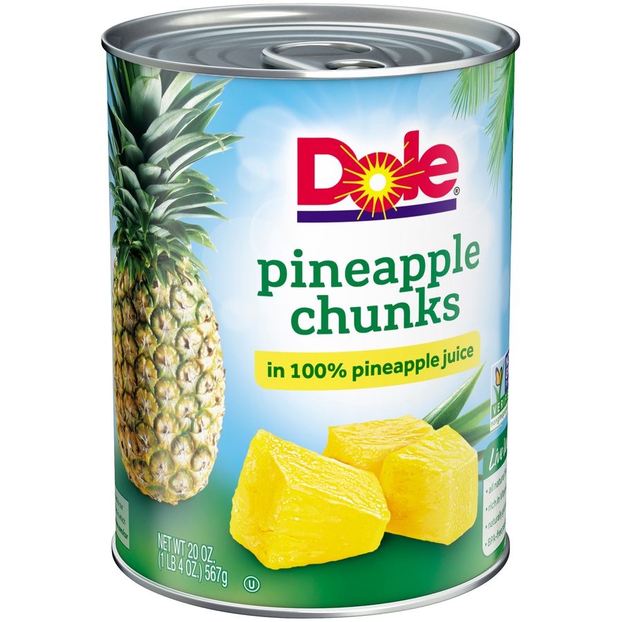 slide 3 of 9, Dole Pineapple Chunks, 20 oz