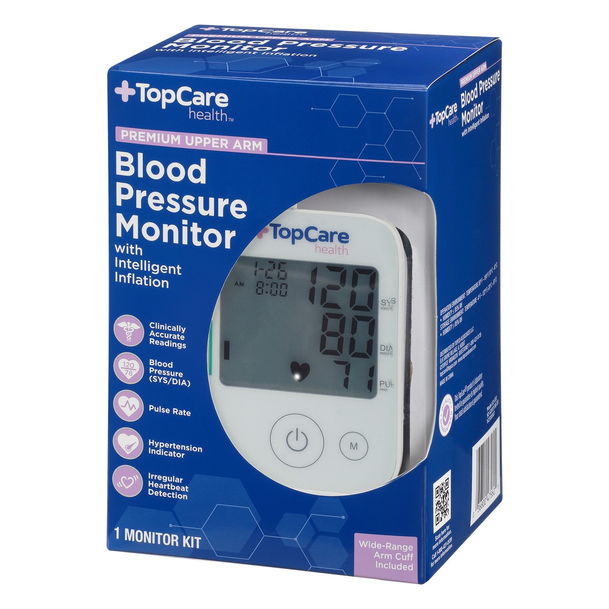 slide 8 of 12, TopCare Health Premium Upper Arm Blood Pressure Monitor 1 ea, 1 ct