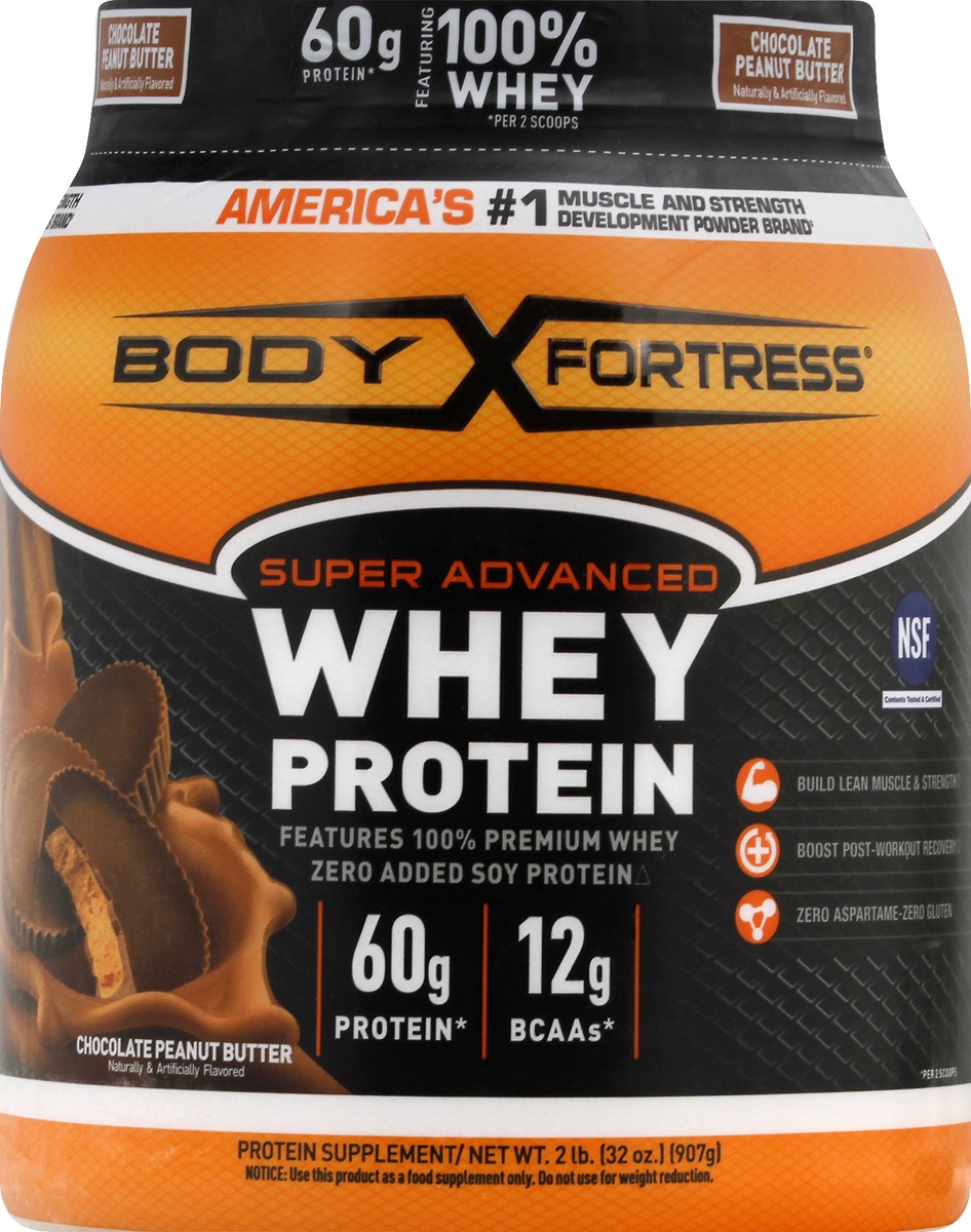 slide 6 of 7, Body Fortress Whey Protein 32 oz, 32 oz