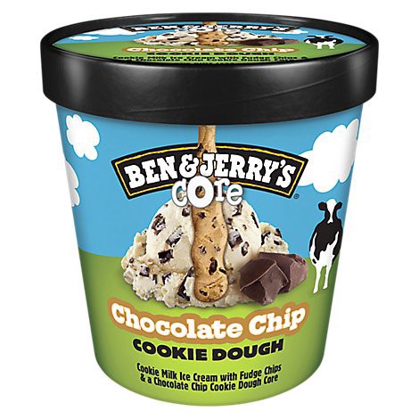 slide 1 of 1, Ben & Jerry's Chocolate Chip Cookie Dough Core Ice Cream - 16 Oz, 16 oz
