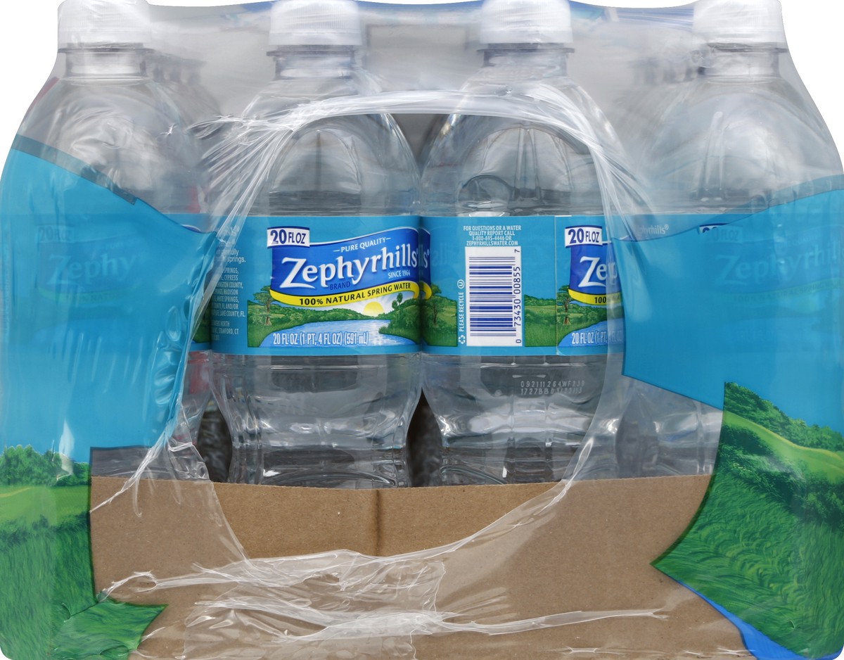 slide 2 of 4, ZEPHYRHILLS Brand 100% Natural Spring Water, 20-ounce plastic bottles (Pack of 28), 20 oz
