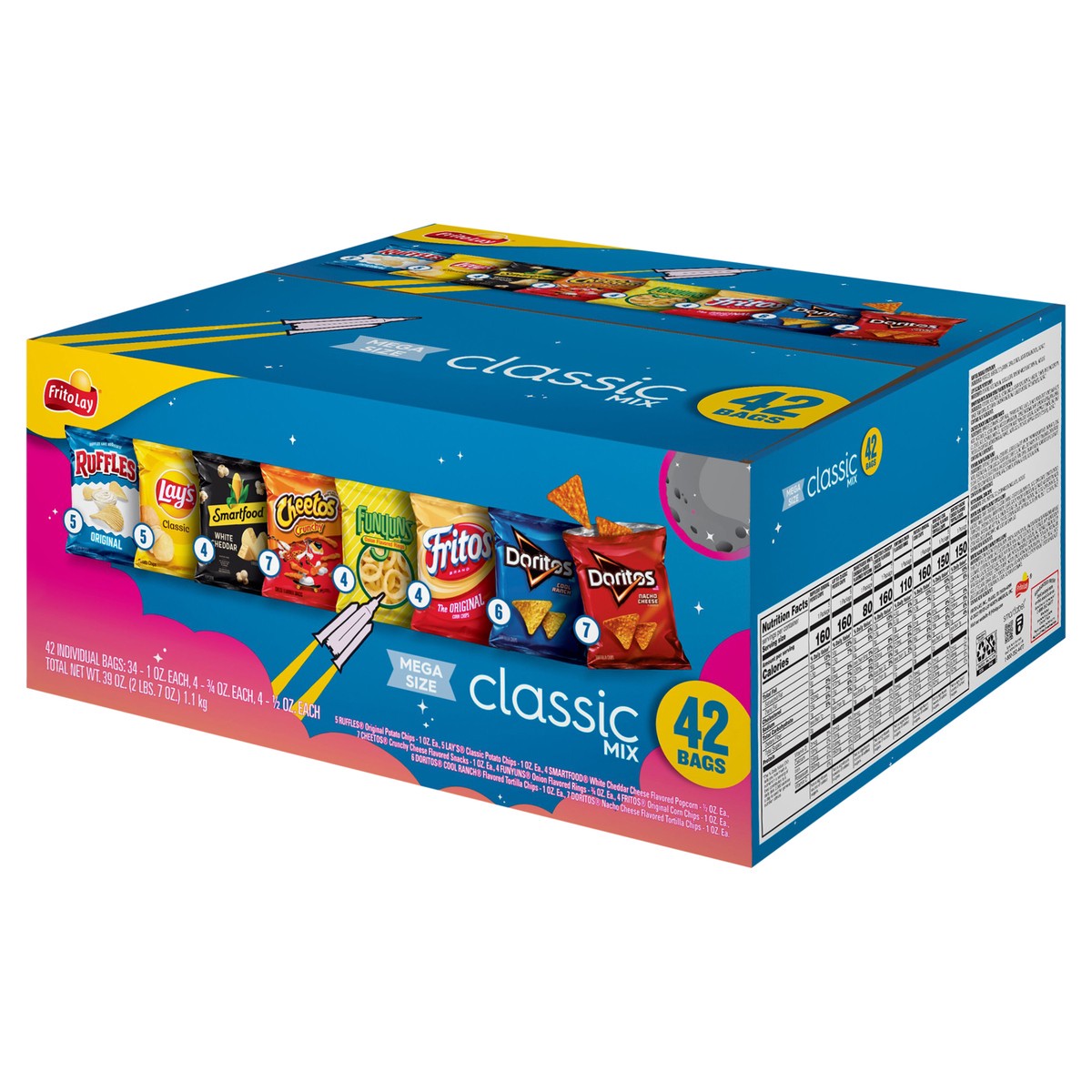 slide 3 of 11, Frito-Lay Snacks Classic Mix Variety 39 Oz 42 Count, 42 ct