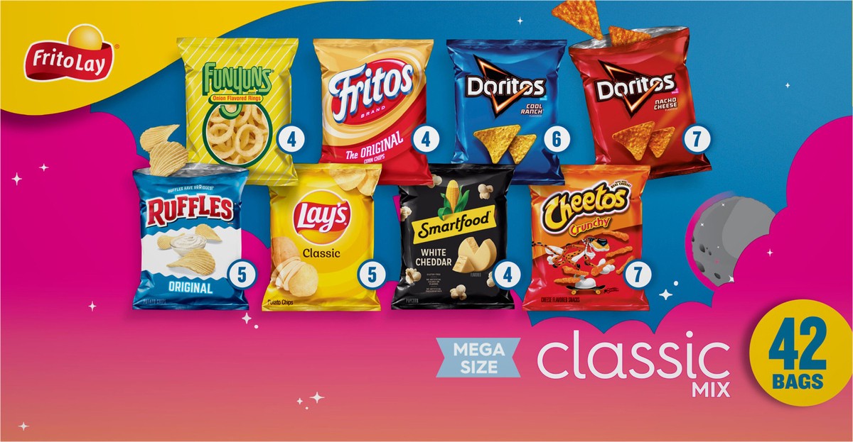 slide 8 of 11, Frito-Lay Snacks Classic Mix Variety 39 Oz 42 Count, 42 ct