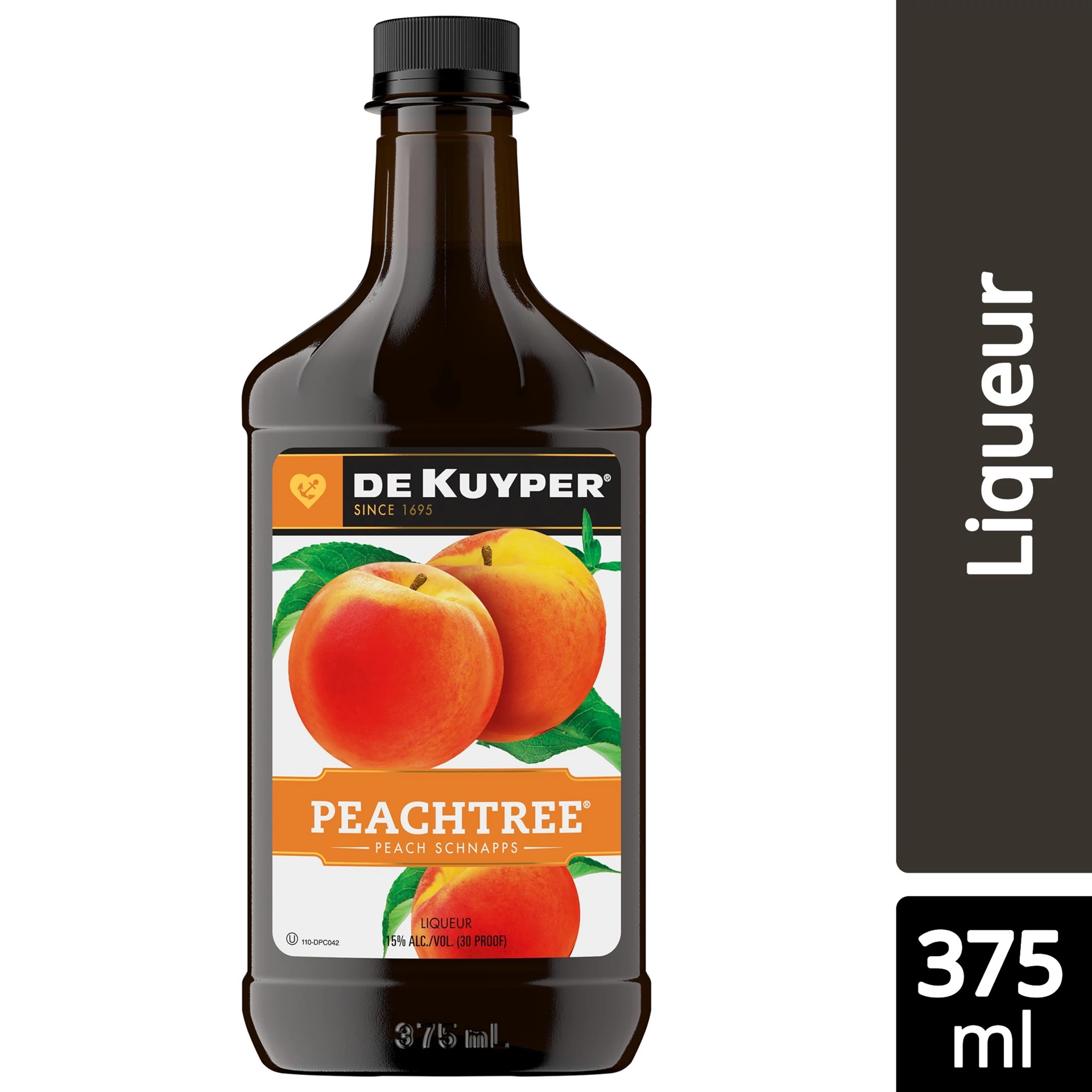 slide 1 of 2, DeKuyper Peachtree Peach Schnapps Liqueur 375 ml, 375 ml