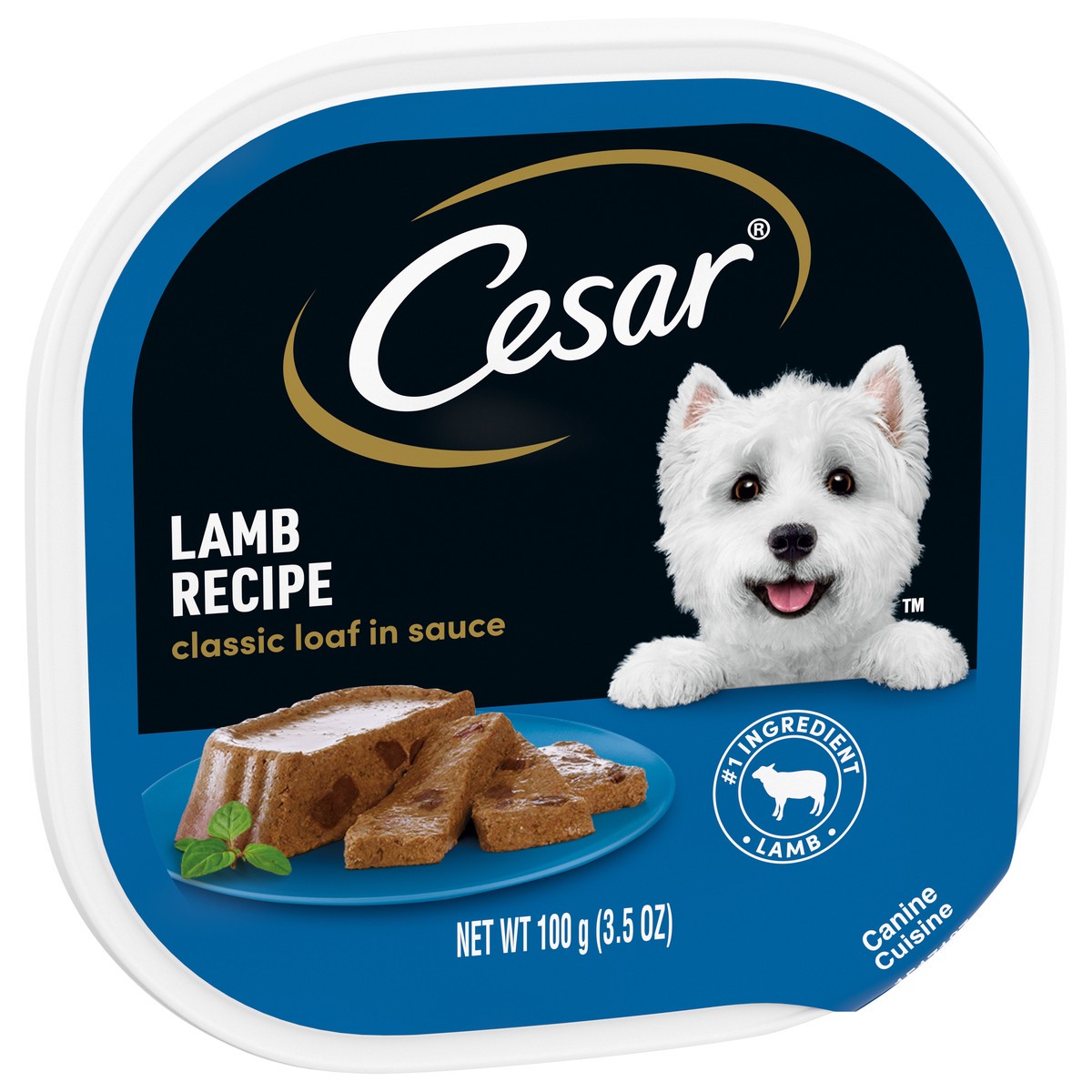 slide 5 of 9, Cesar Classic Loaf in Sauce Lamb Recipe Canine Cuisine 3.5 oz, 3.5 oz