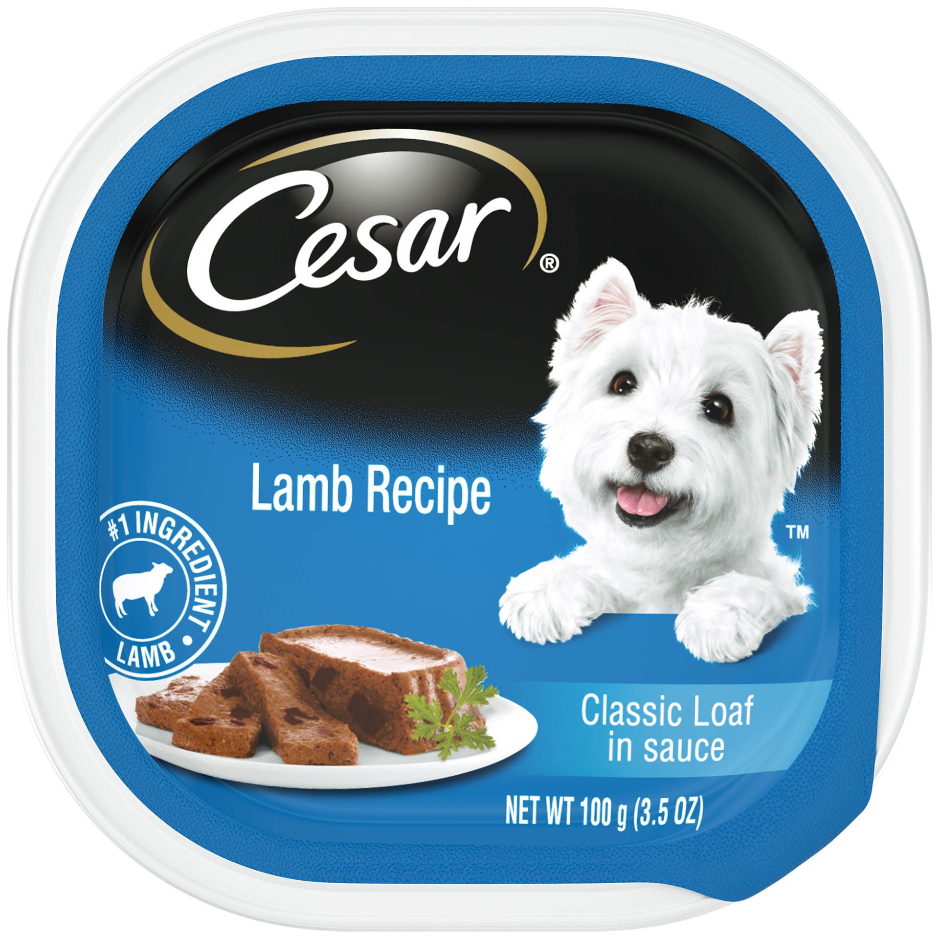 CESAR Soft Wet Dog Food Classic Loaf in Sauce Lamb Recipe, (24) Easy