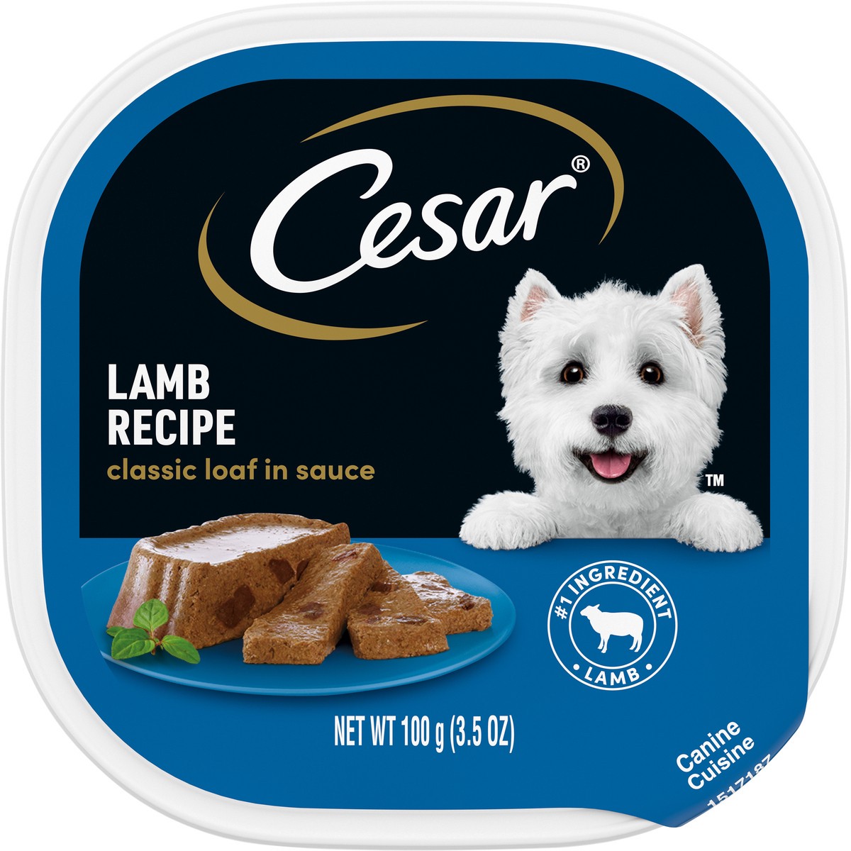 slide 7 of 9, Cesar Classic Loaf in Sauce Lamb Recipe Canine Cuisine 3.5 oz, 3.5 oz