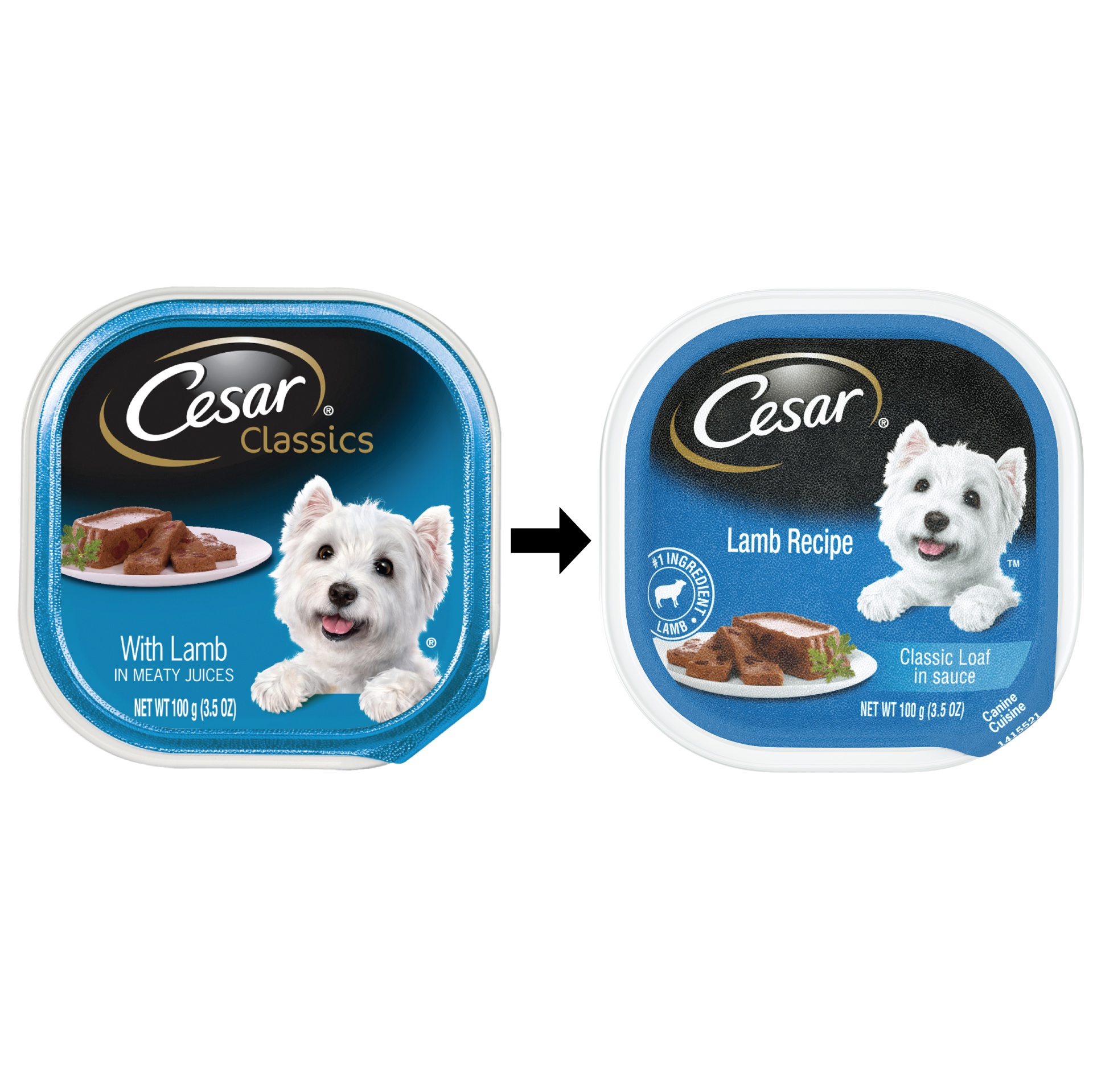 CESAR Soft Wet Dog Food Classic Loaf in Sauce Lamb Recipe 3.5 oz Shipt