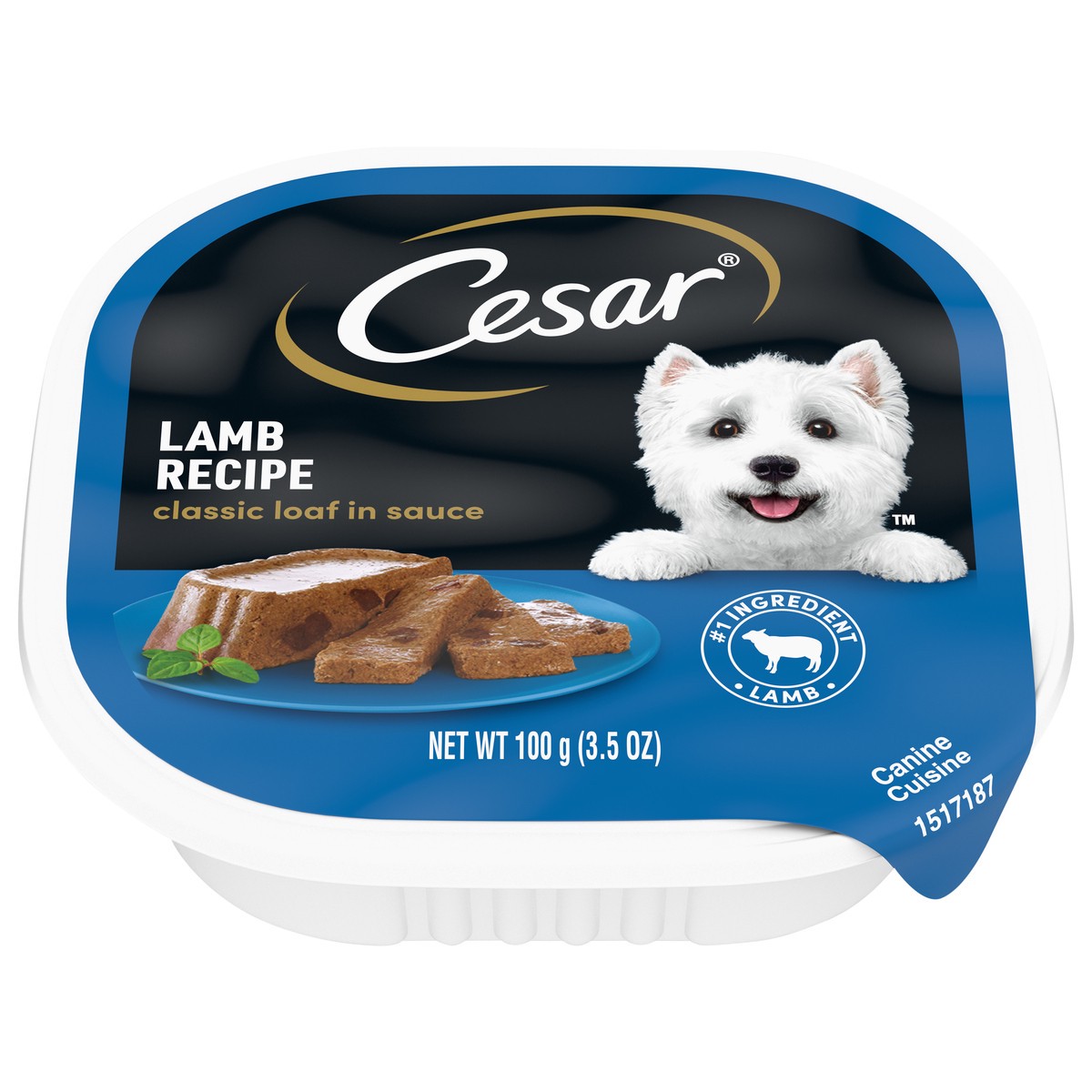 slide 1 of 9, Cesar Classic Loaf in Sauce Lamb Recipe Canine Cuisine 3.5 oz, 3.5 oz