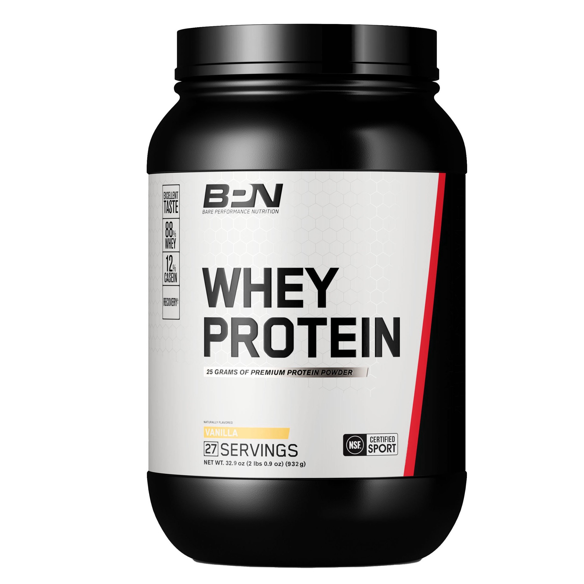 slide 1 of 1, Bare Performance Nutrition Whey 25g Protein Powder - Vanilla, 32.9 oz