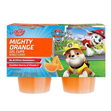 slide 1 of 1, Winky Paw Patrol Mighty Orange Gel Snacks, 4 ct