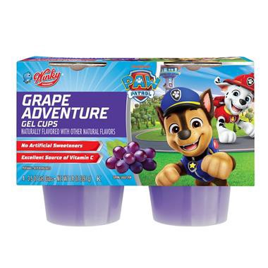 slide 1 of 1, Winky Paw Patrol Grape Adventure Gel Snacks 4-3.5 Oz Cups, 14 oz