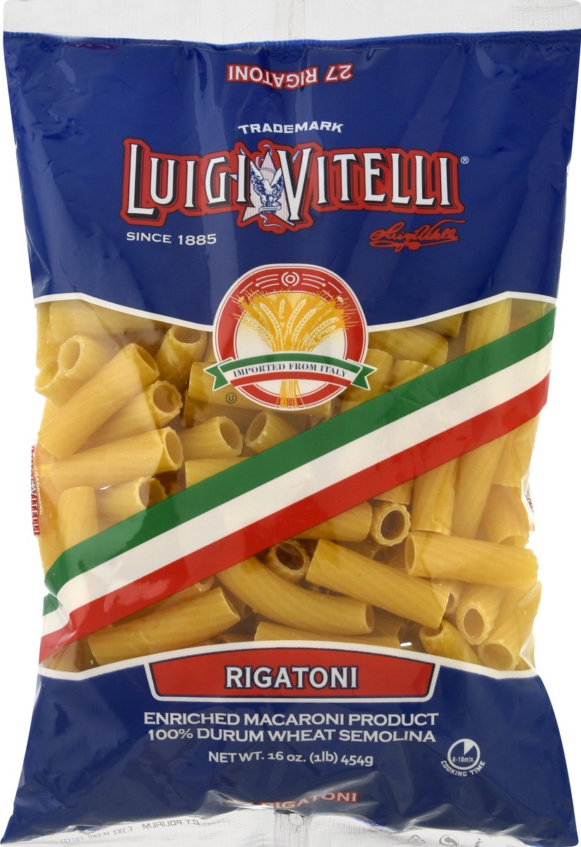 slide 8 of 9, Luigi Vitelli Rigatoni Pasta 16 oz, 16 oz