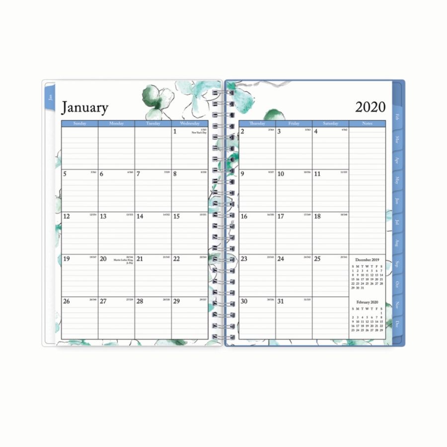slide 4 of 4, Blue Sky Weekly/Monthly Planner, 5'' X 8'', Lindley, January To December 2020, 1 ct