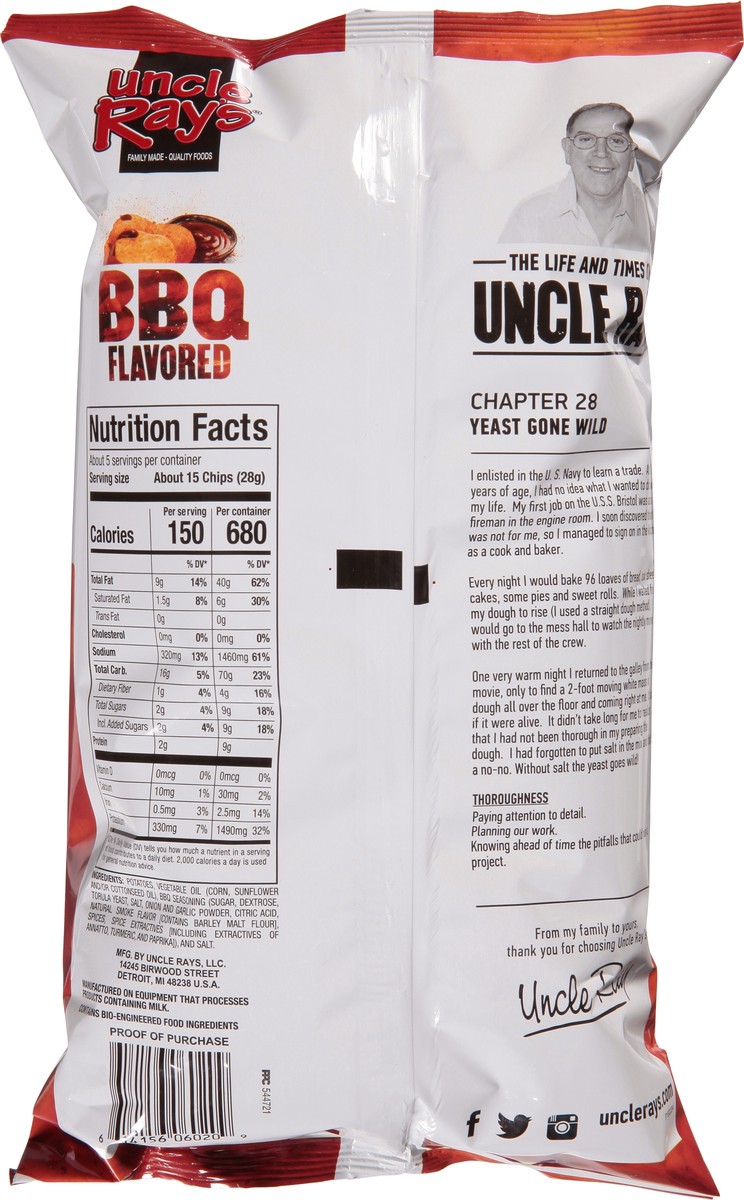 slide 2 of 13, Uncle Ray's BBQ Flavored Potato Chips 4.5 oz, 4.5 oz