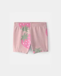 Carter's Baby Girl Strawberry Bike Shorts - Pink Blush 24M