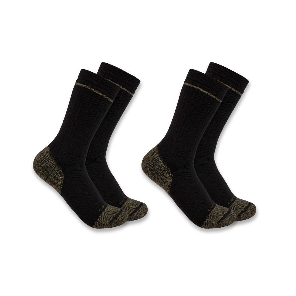 slide 2 of 2, Carhartt Men's XL Steel Toe Boot Socks - Black, 2 ct / xlarge