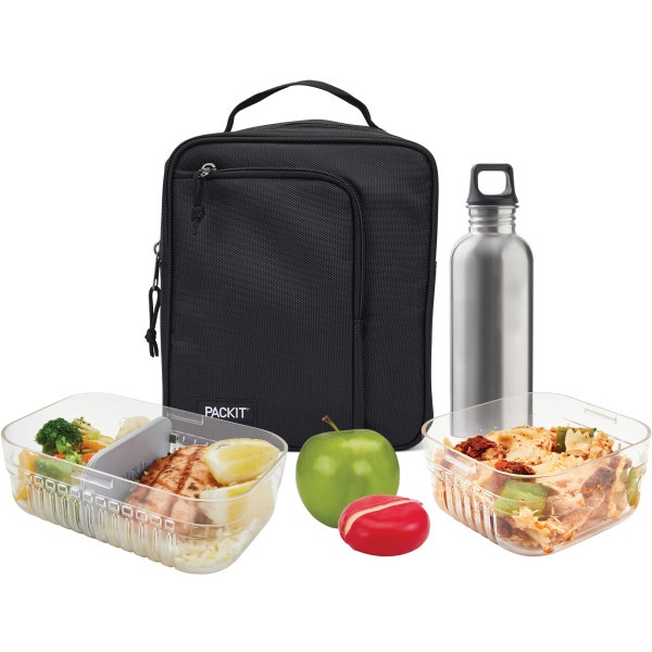 slide 8 of 9, PackIt Freezable Commuter Lunch Box, Black, 1 ct