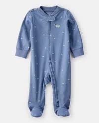 Carter's Baby Boy Rhino Print 100% Cotton Long-Sleeve Sleep & Play - Navy Blue Navy PRE