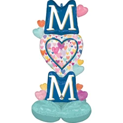 AirLoonz Mom Sprinkled Hearts 49 Inch Decorative Air-Filled Balloon