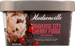 Hudsonville Traverse City Cherry Fudge Ice Cream 48 fl oz