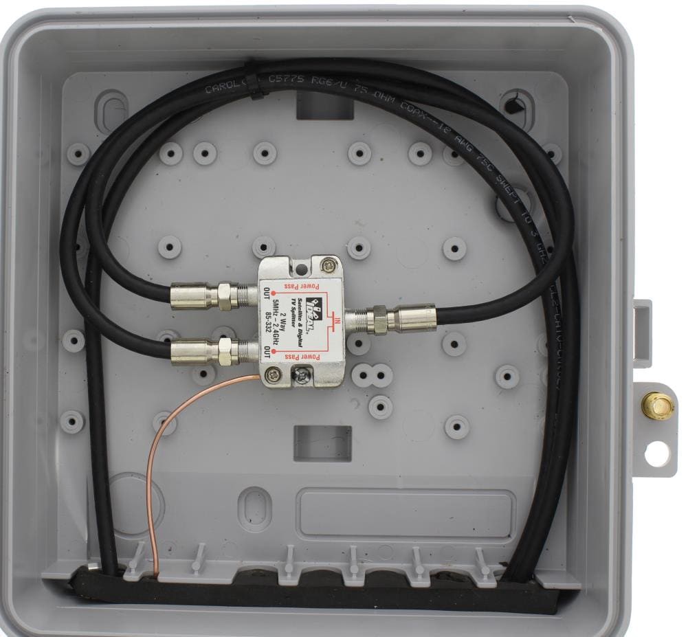 slide 3 of 5, IDEAL Zinc 2-way coax Video Cable Splitter, 1 ct