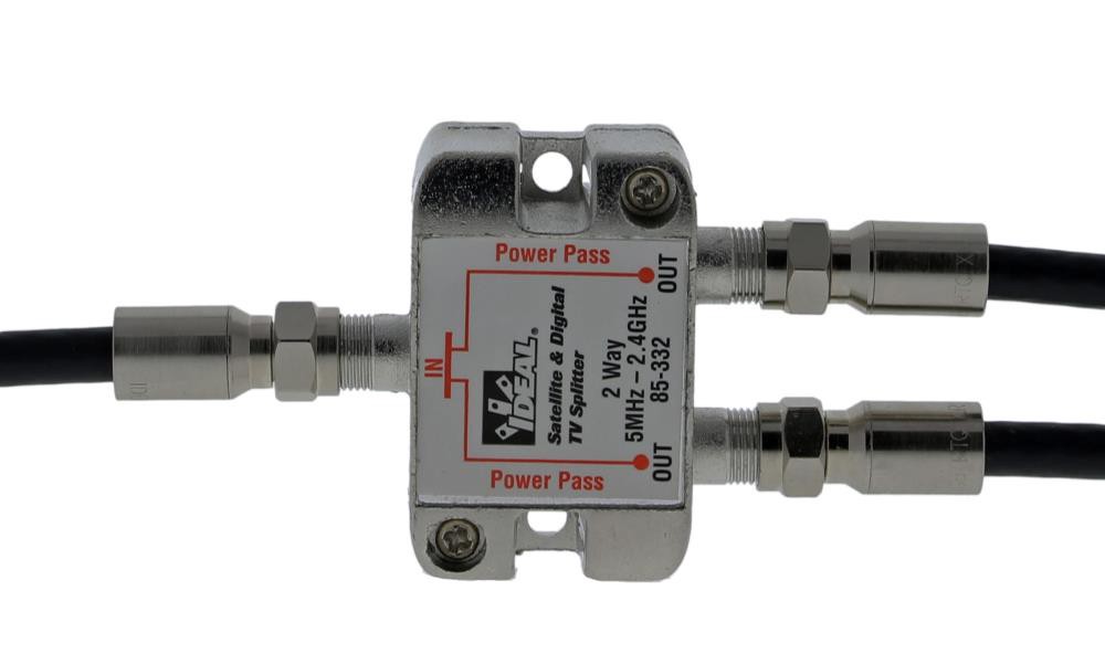 slide 4 of 5, IDEAL Zinc 2-way coax Video Cable Splitter, 1 ct