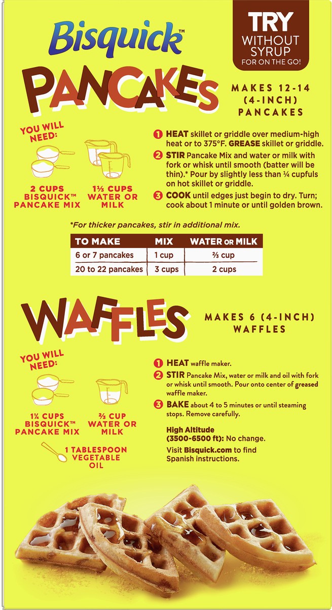 slide 3 of 10, Bisquick Pancake Mix, Complete, Flavor Burstin', Maple Brown Sugar, 20 oz