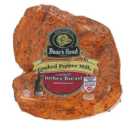 slide 1 of 1, Boar's Head Cracked Pepper Mill Smoked Turkey Breast, per lb