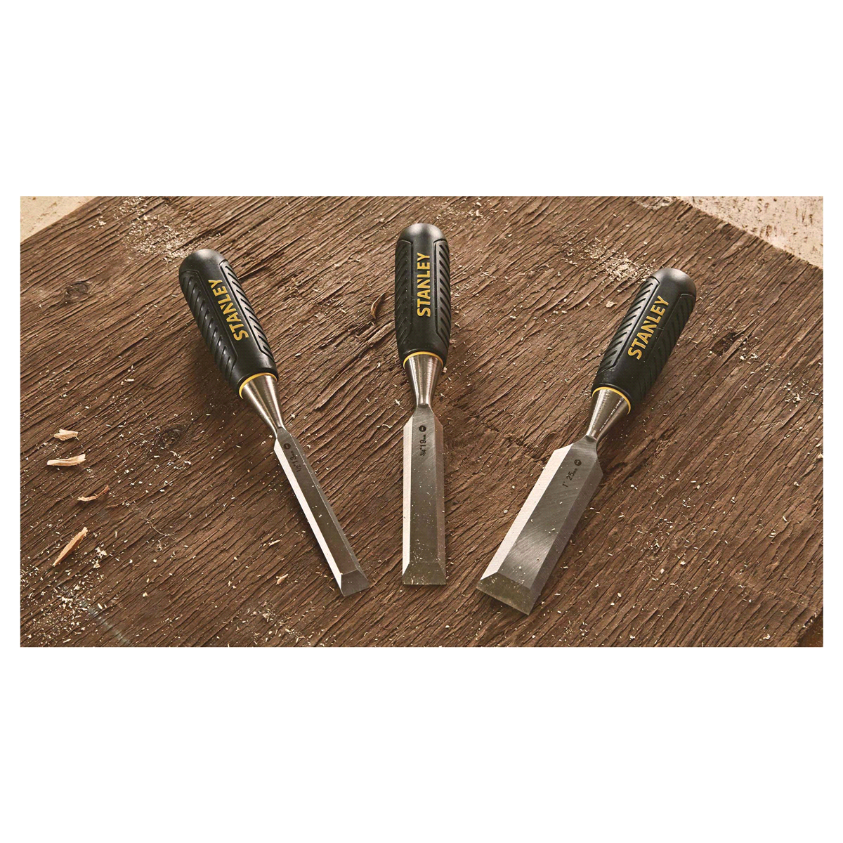 slide 8 of 9, Stanley Wood Chisel Set, 3 ct