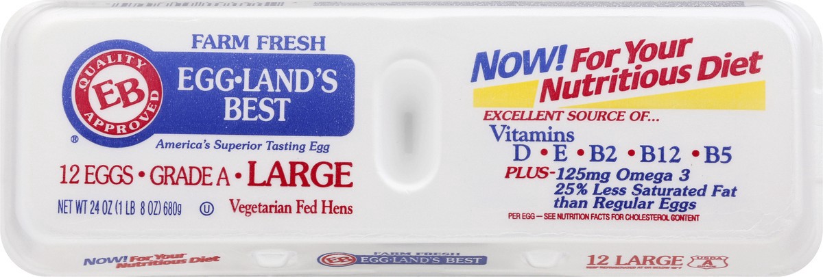 slide 8 of 9, Eggland's Best Large Eggs, Grade A, 12 count, 12 ct