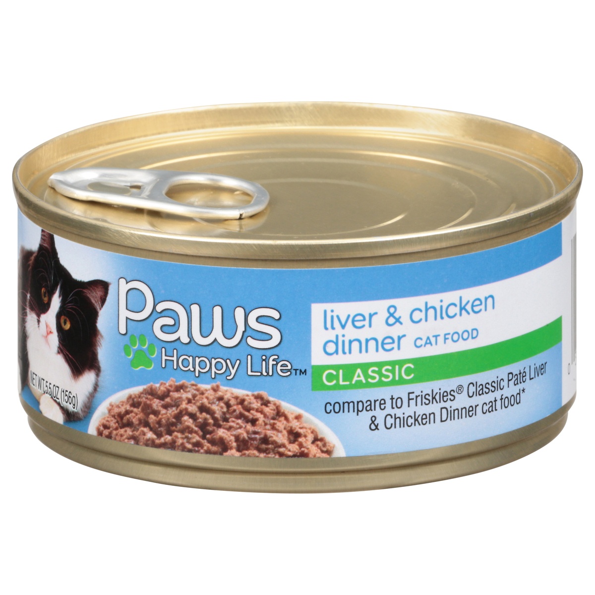 slide 1 of 1, Paws Happy Life Classic Liver & Chicken Dinner Cat Food 5.5 oz, 5.5 oz