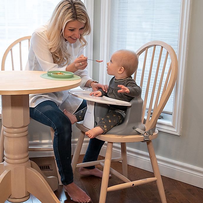 slide 7 of 7, Free-Standing Floor and Booster Seat - Grey, 1 ct