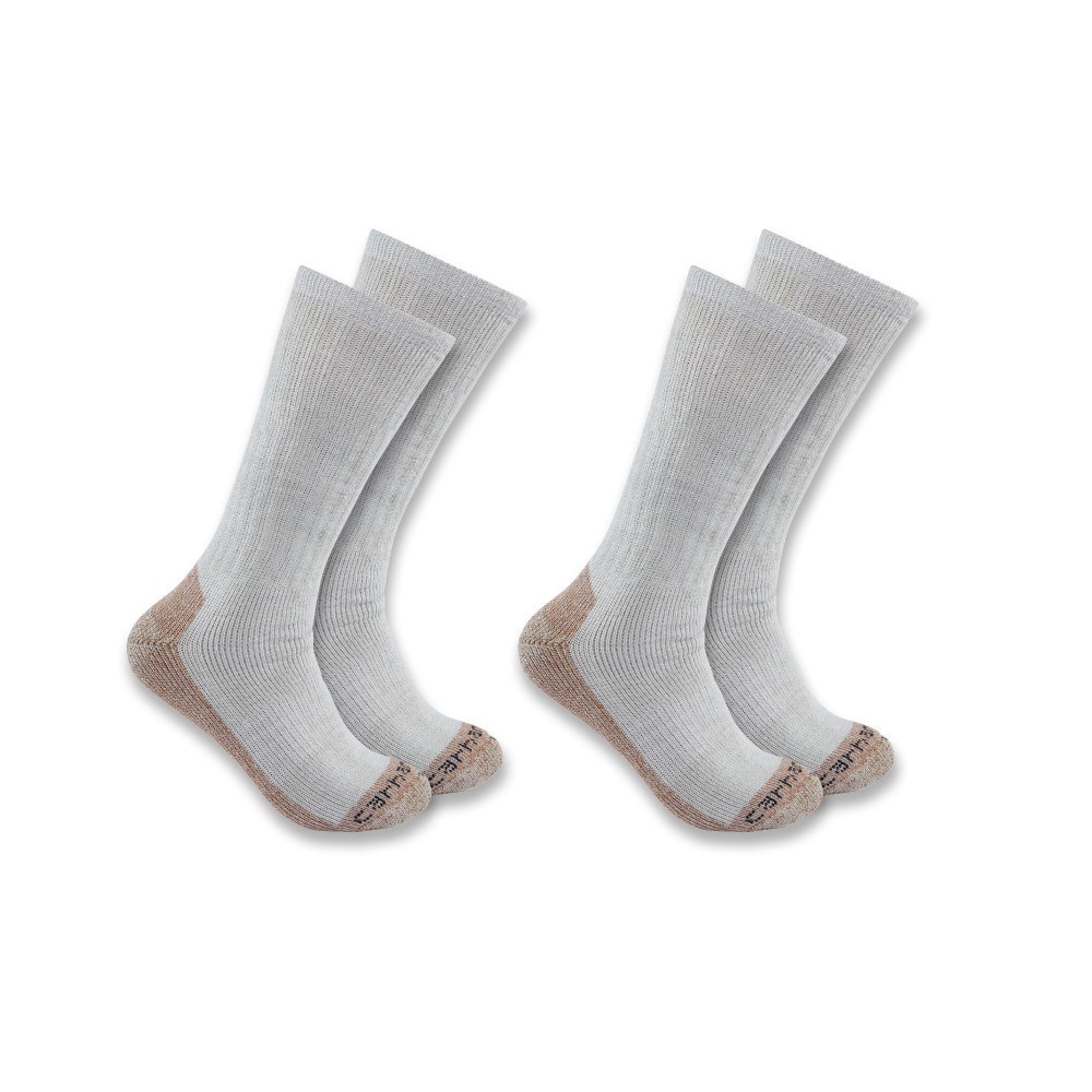 slide 2 of 2, Carhartt® Men's Midweight Large Steel Toe Boot Sock Pack - Charcoal, 2 ct