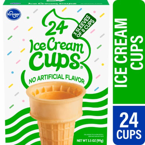 slide 1 of 4, Kroger Ice Cream Cake Cone Cups, 24 ct