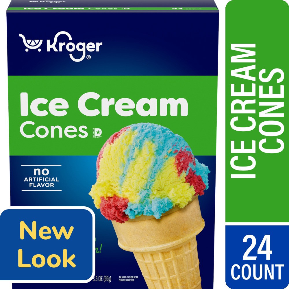 slide 1 of 4, Kroger Ice Cream Cake Cone Cups, 24 ct