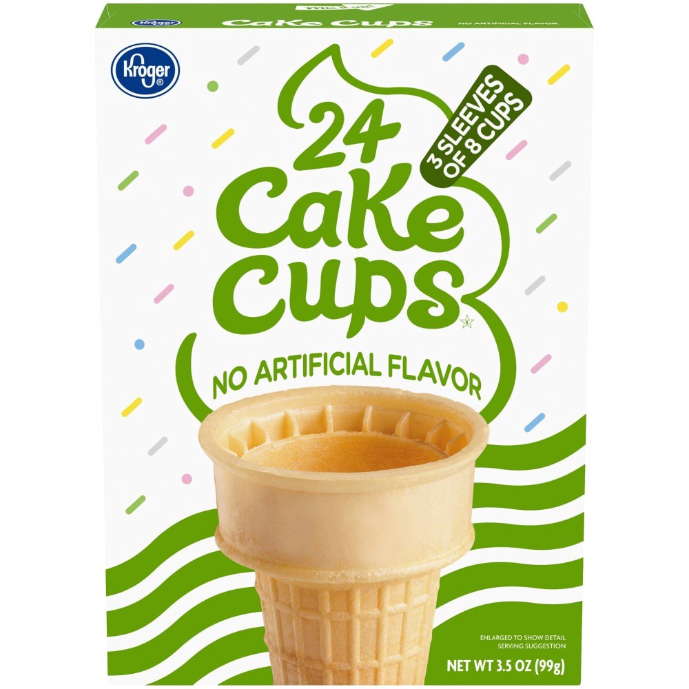 slide 1 of 6, Kroger Ice Cream Cake Cone Cups, 24 ct