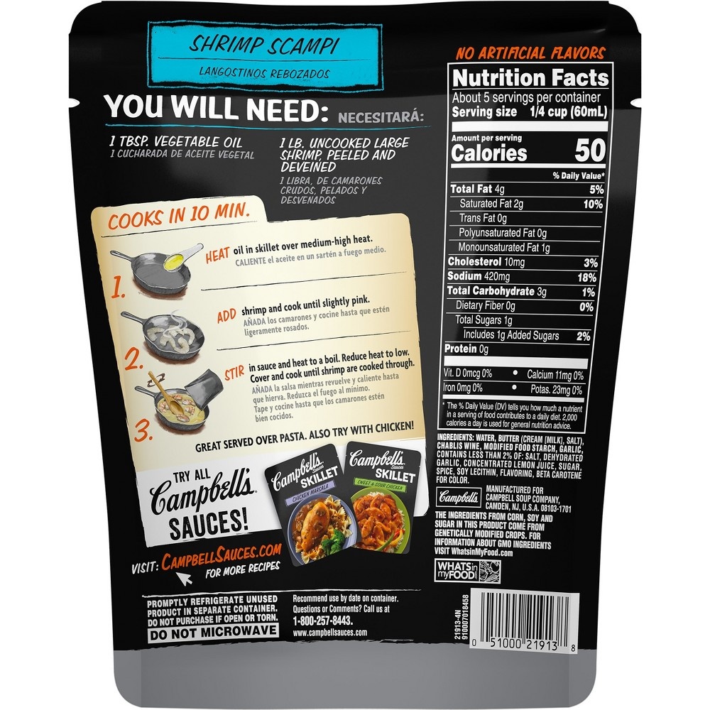 slide 2 of 5, Campbell's Classic Scampi Sauce, 11.000 oz