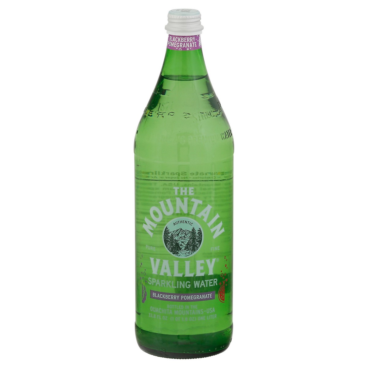slide 1 of 1, Mountain Valley The Mountain Valley Sparkling Water, Blackberry Pomegranate - 33.8 fl oz, 33.8 fl oz