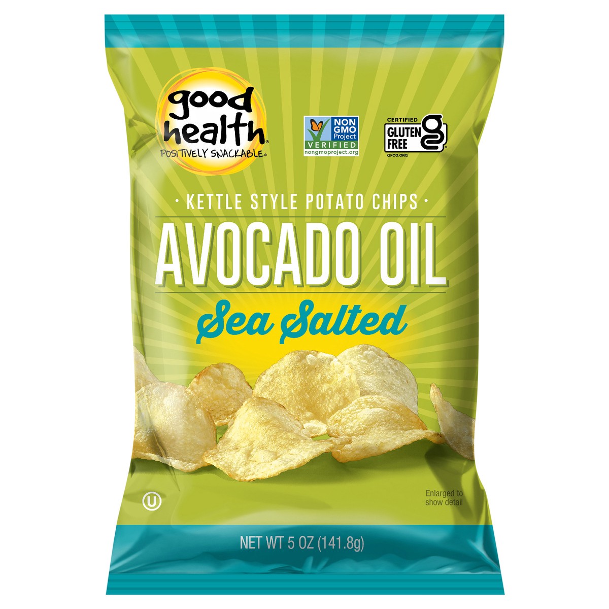 slide 1 of 5, Good Health Avocado Oil Sea Salt Kettle Style Potato Chips 5 oz, 1 ct