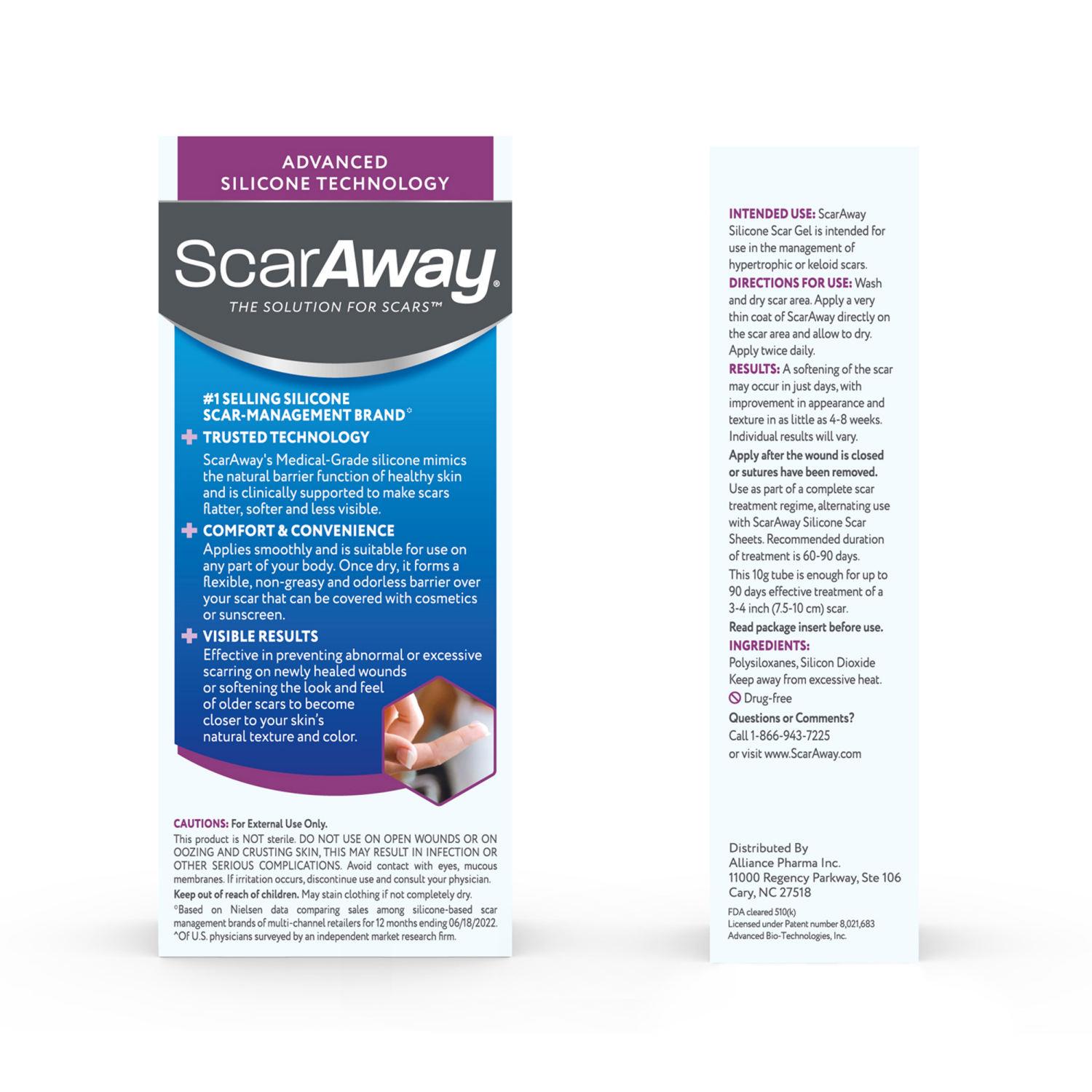 slide 3 of 5, ScarAway Silicone Scar Gel 0.35 oz, 1 ct