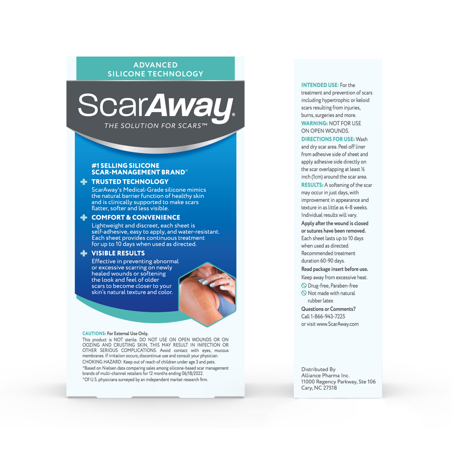 slide 3 of 5, Scaraway Clear Silicone Sheets, 6 ct