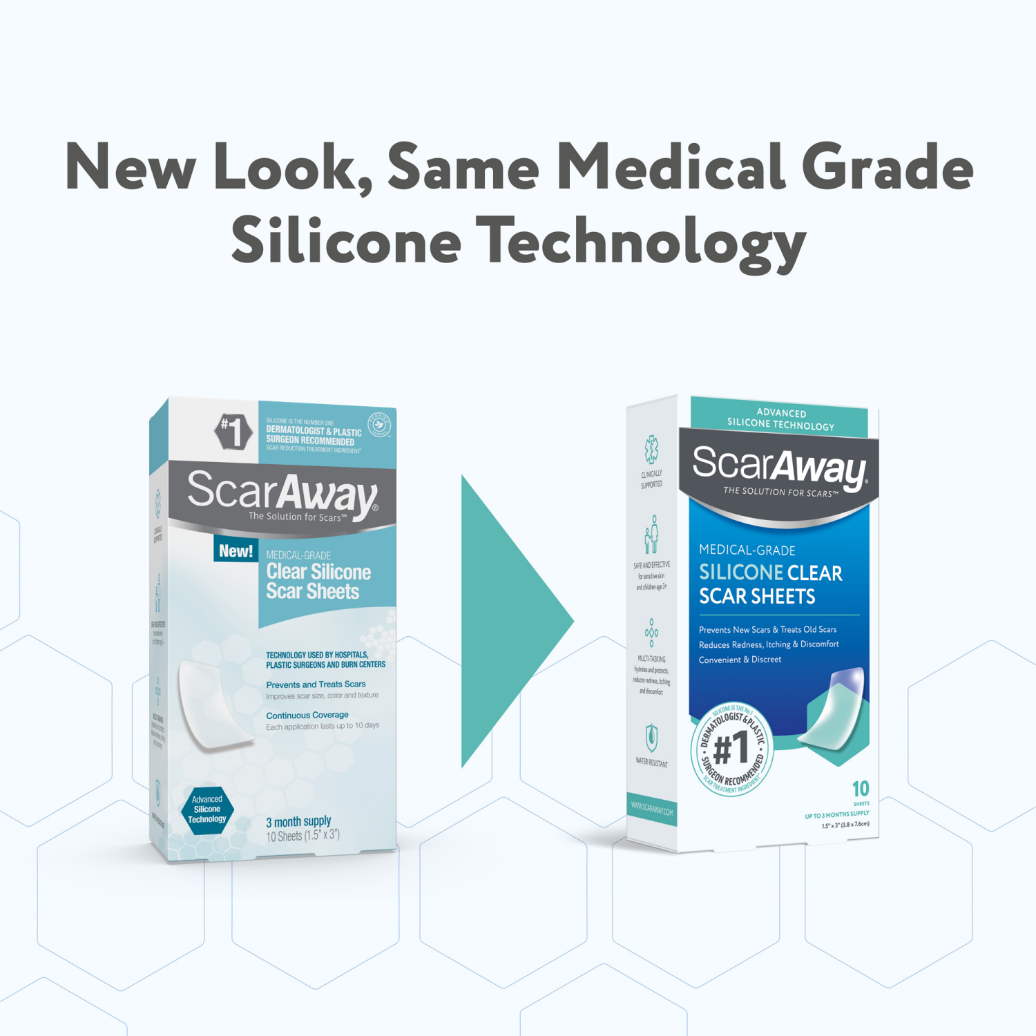 slide 4 of 5, Scaraway Clear Silicone Sheets, 6 ct