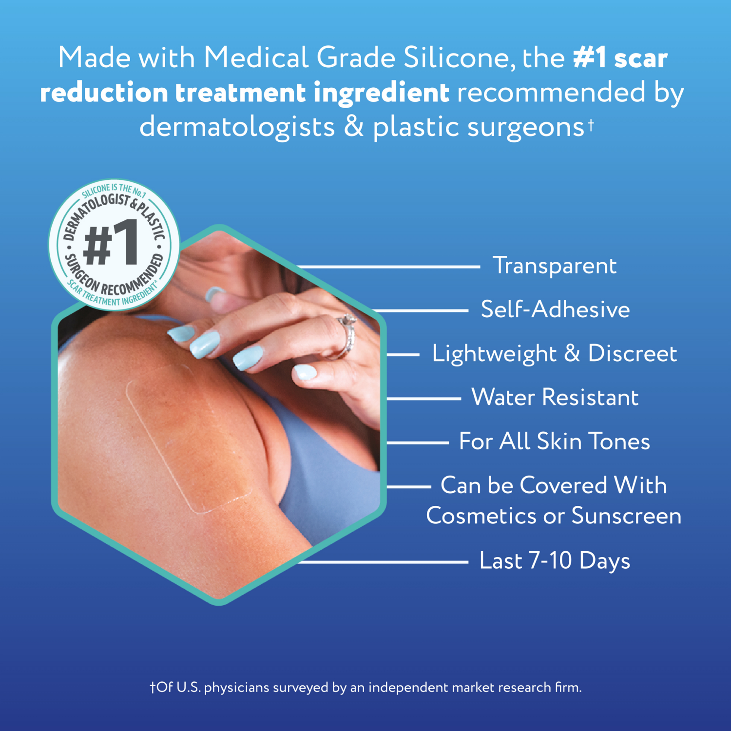 slide 5 of 5, Scaraway Clear Silicone Sheets, 6 ct