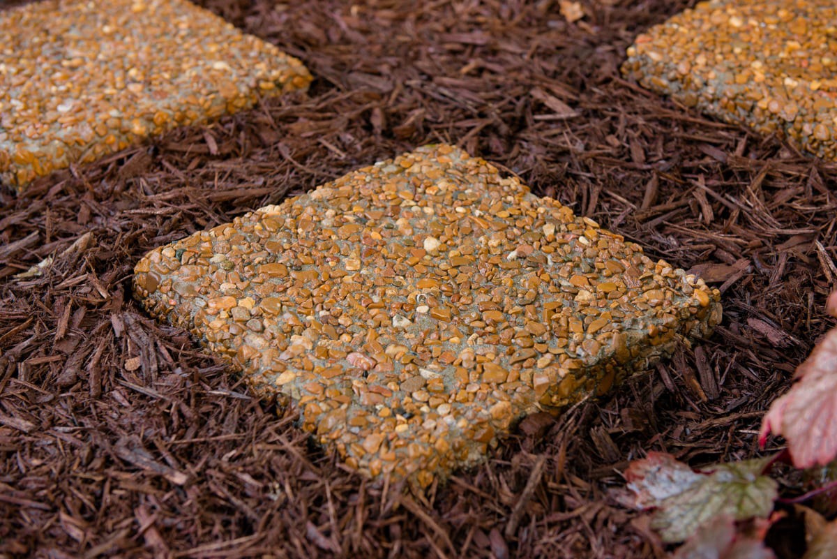 slide 4 of 6, 12-in L x 12-in W x 2-in H Square Brown Concrete Patio stone, 1 ct