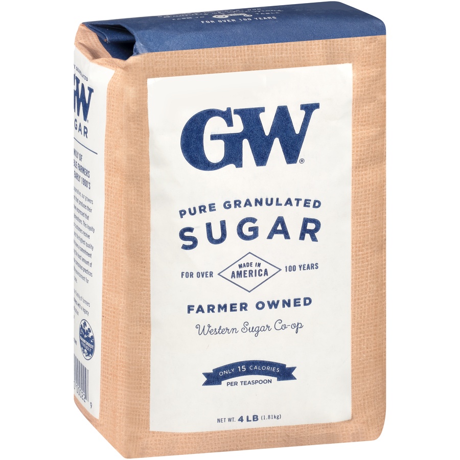 slide 2 of 8, GW Pure & Natural Fine Granulated Sugar, 4 lb